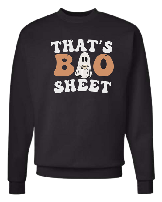"That's Boo Sheet" ghost graphic Classic unisex crewneck sweatshirt Black