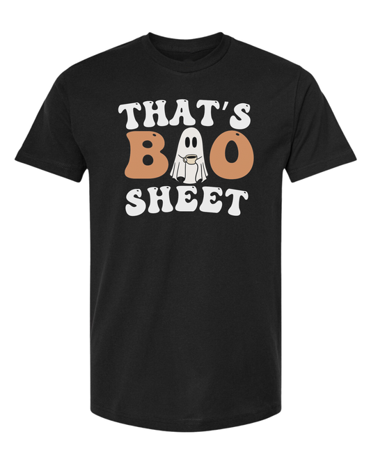 "That's Boo Sheet" ghost graphic Unisex crew-neck  graphic tee Black