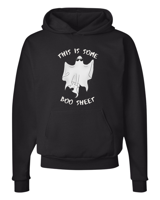 "This is some Boo-Sheet" ghost tee Unisex Classic Hoodie Black