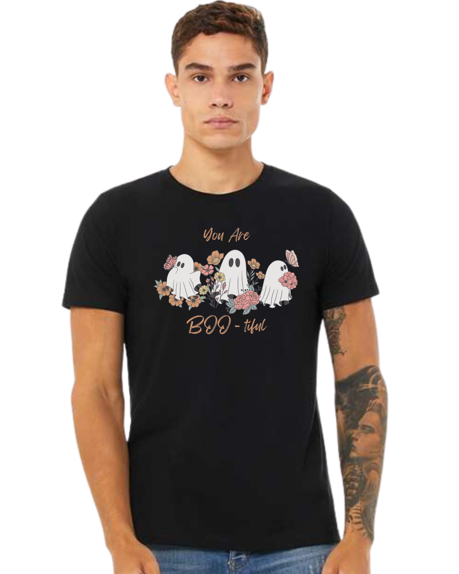 "You are BOO-tiful" ghost tee Premium unisex crewneck tee Black