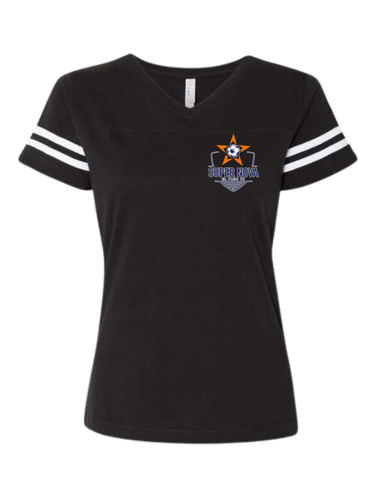 Super Nova FC women's v-neck jersey tee