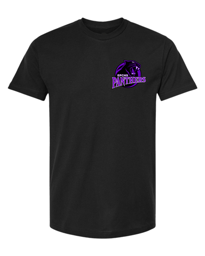 Panthers pocket logo on customizable cotton tee (available in short sleeve & long sleeve)