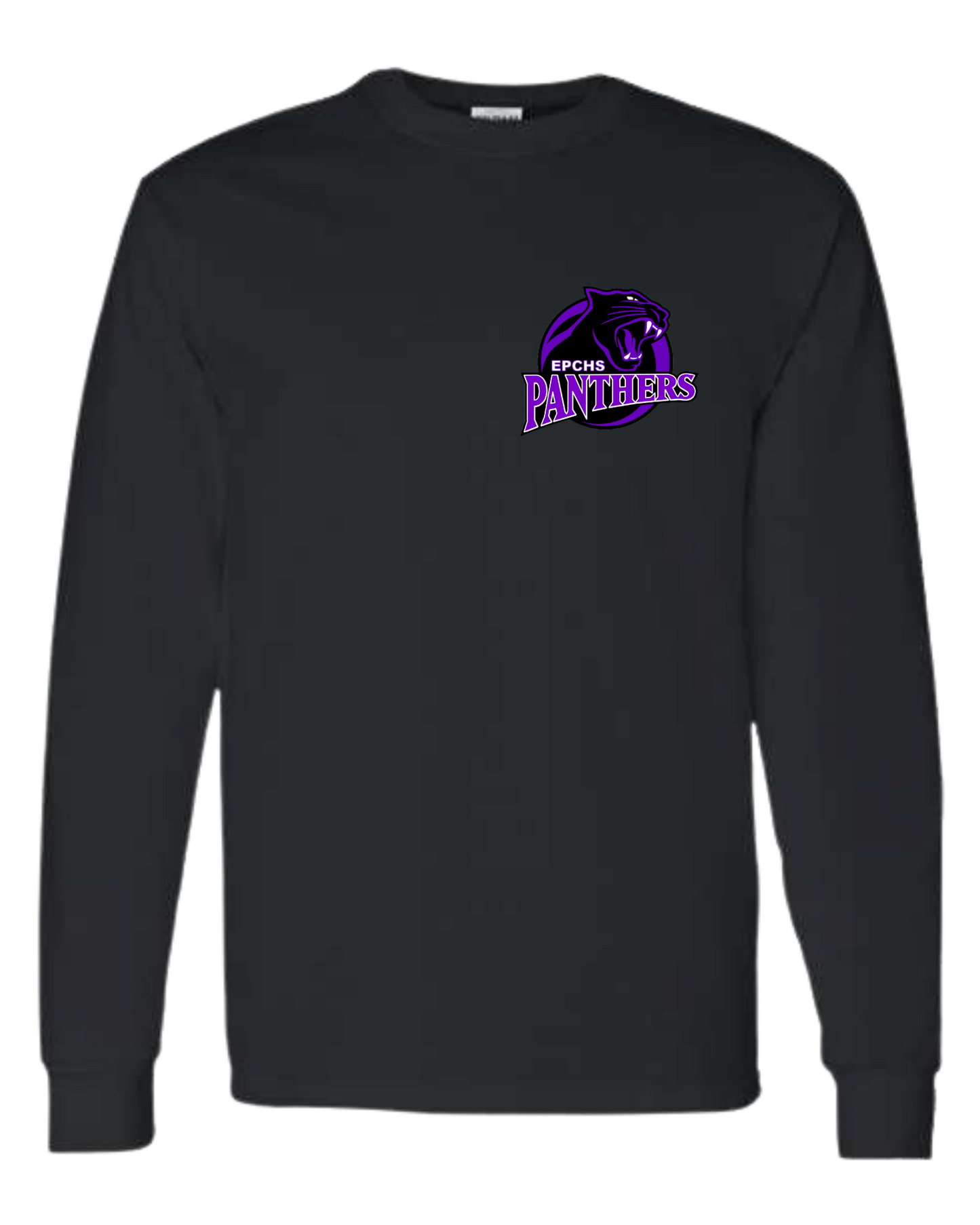 Panthers pocket logo on customizable cotton tee (available in short sleeve & long sleeve)