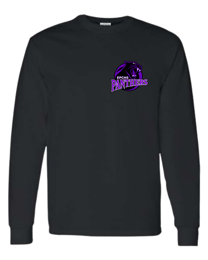 Panthers pocket logo on customizable cotton tee (available in short sleeve & long sleeve)