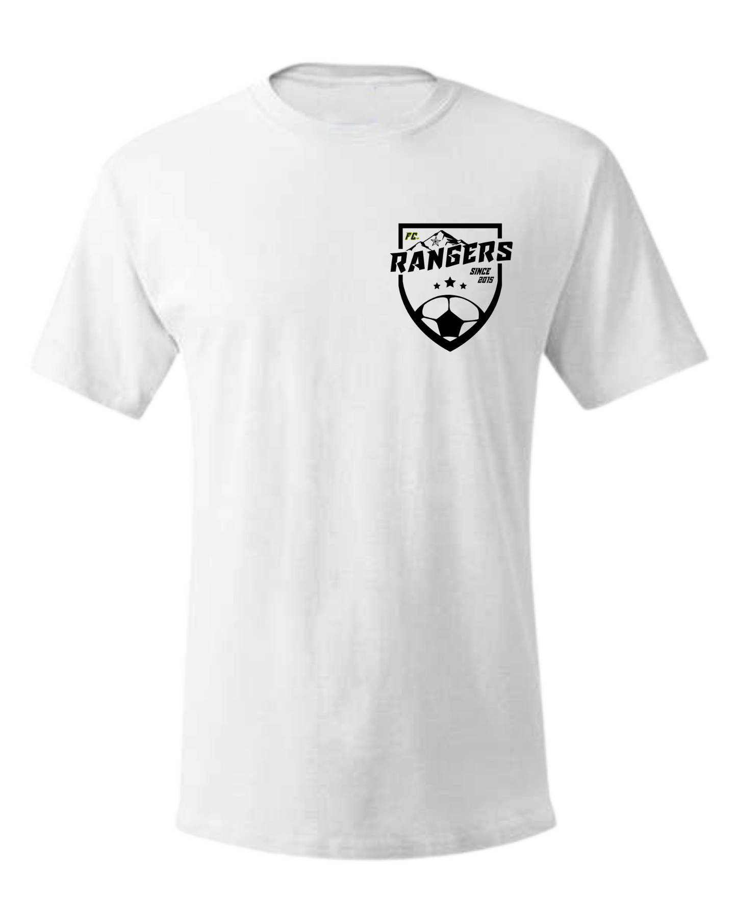 Rangers pocket logo on customizable cotton tee (available in short sleeve & long sleeve)